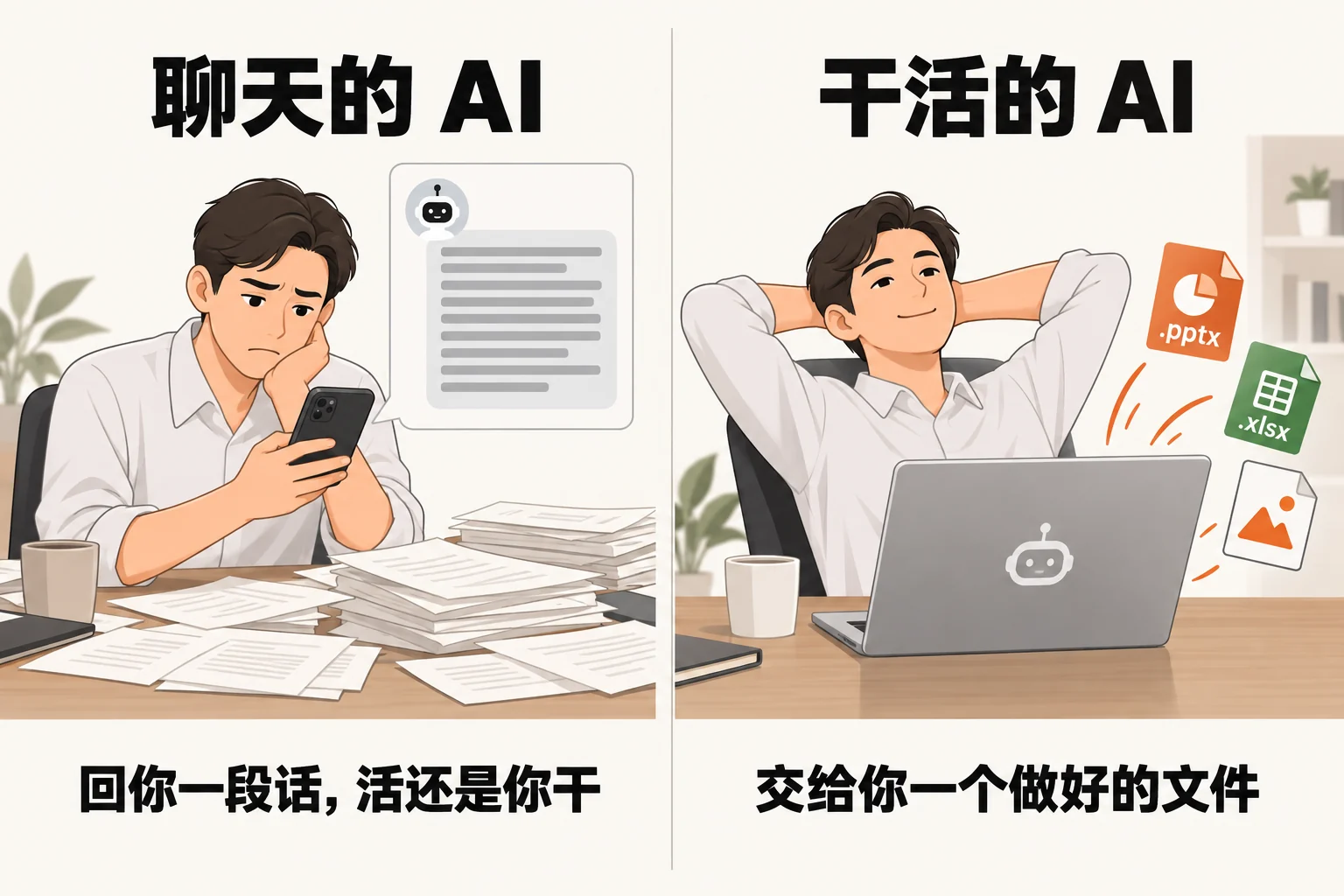 聊天 AI 与干活 AI 的对比
