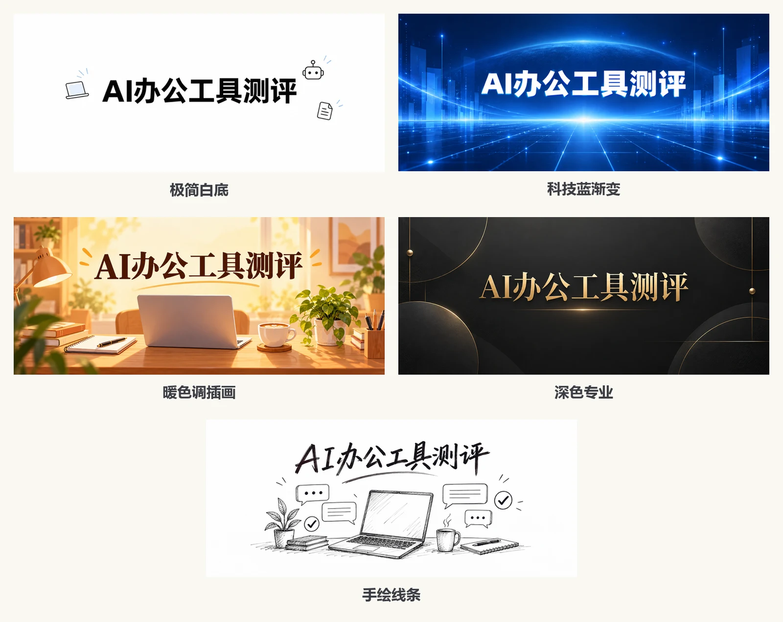 同一个标题，五种风格的封面