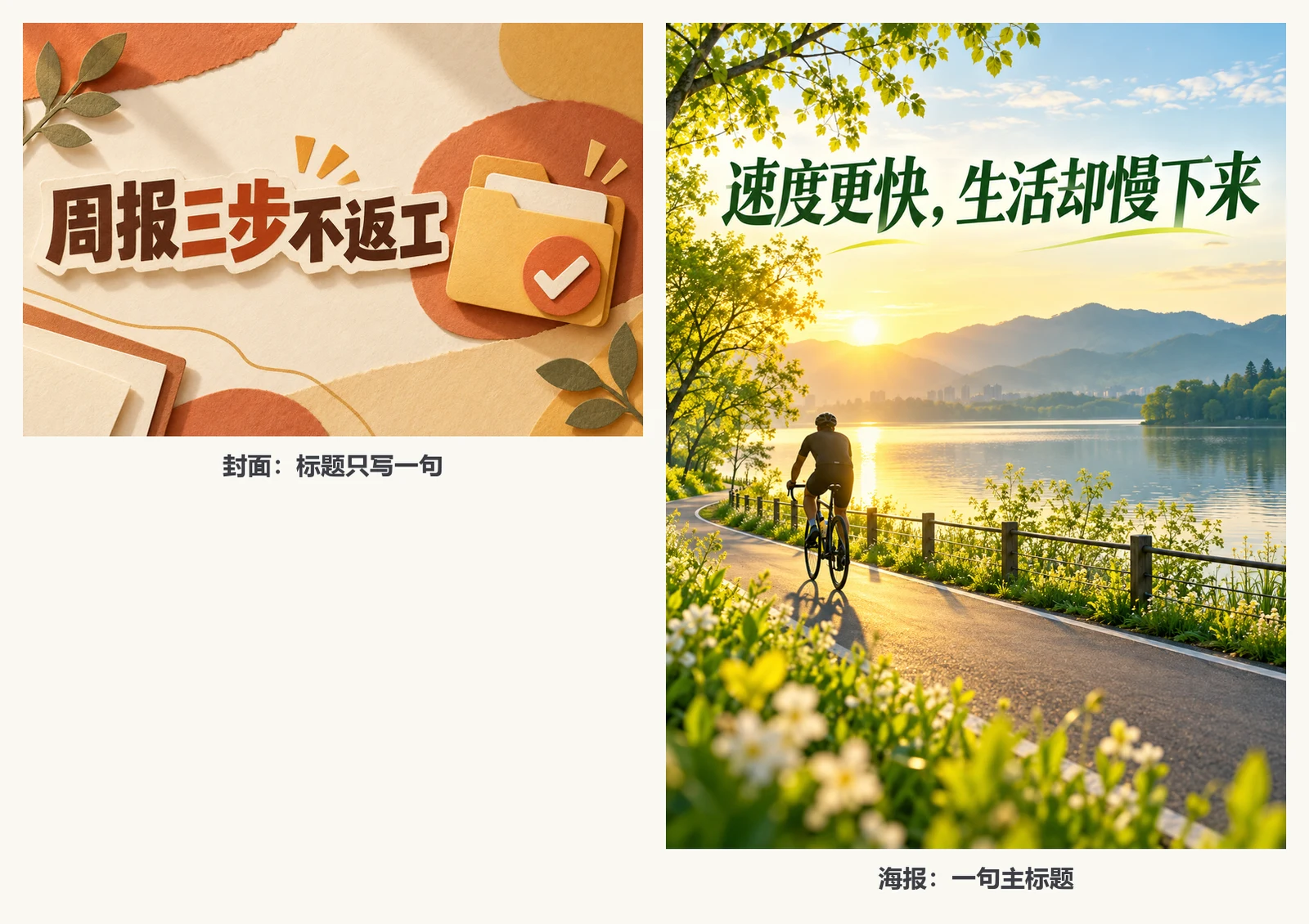 标题放进引号，只写这一句