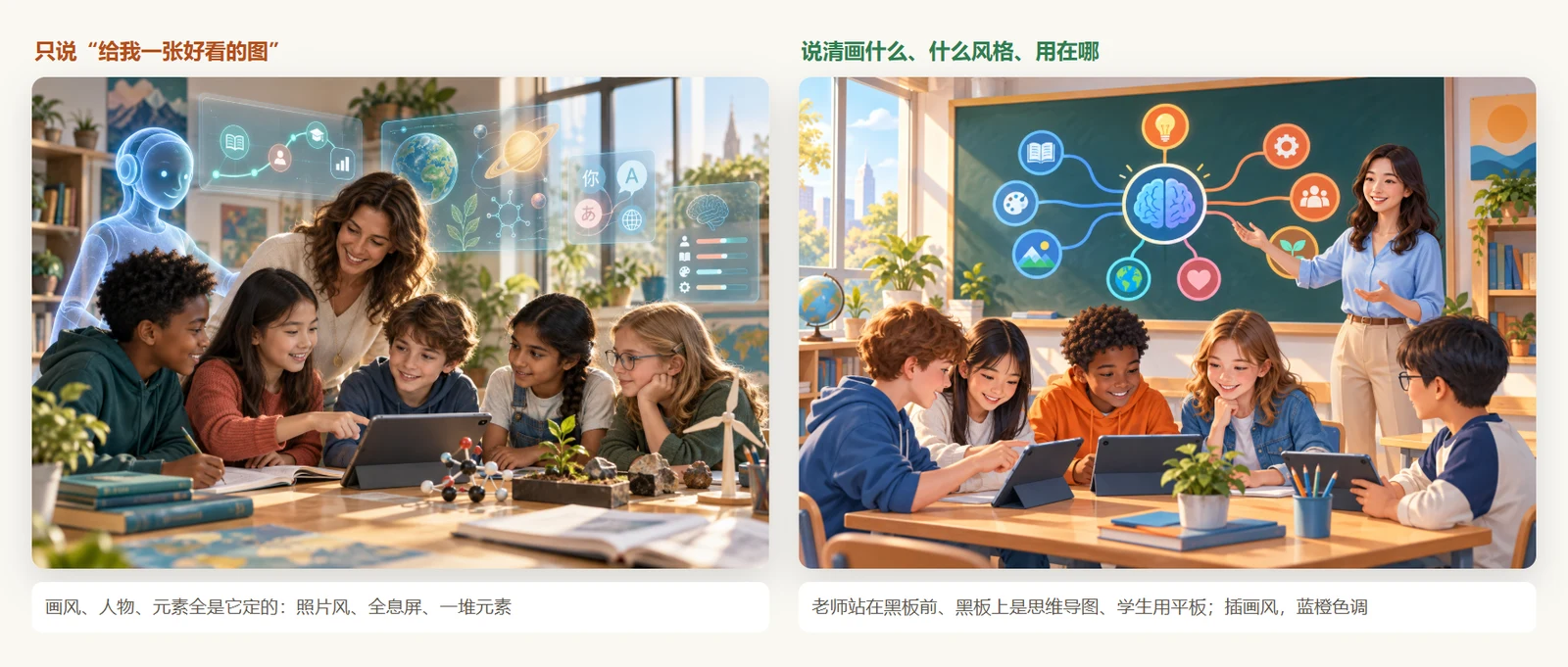 同一个主题，两种说法出的图