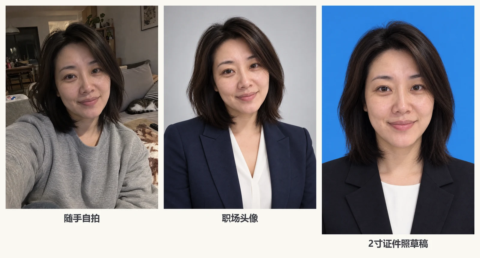 一张随手自拍，变成工作头像和证件照